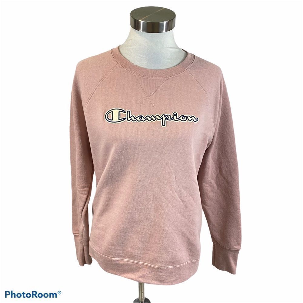 Ladies‎ Pink Champion Logo Sweatshirt Size Medium
